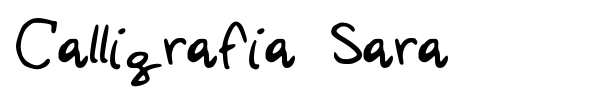 Calligrafia Sara font preview